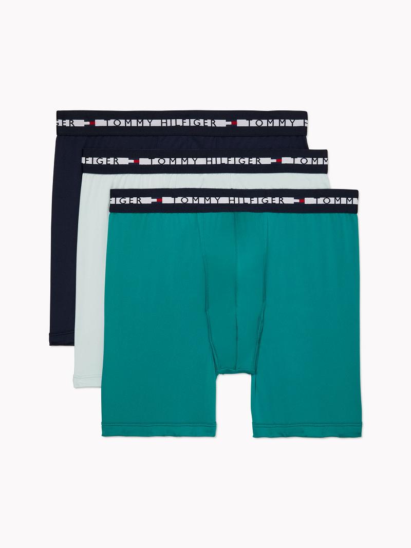 Férfi Tommy Hilfiger Th comfort+ boxer brief 3pk Boxer Briefs Zöld | HU 1394HAP